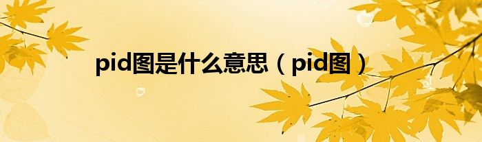 pid图是什么意思（pid图）
